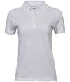 T1401 1401 Tee Jays Ladies Heavy Cotton Piqué Polo Shirt White colour image
